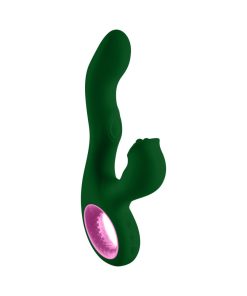 Femmefunn Pallina Triple Action Thumping Rabbit Vibrator Dark Green