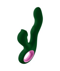 Femmefunn Pallina Triple Action Thumping Rabbit Vibrator Dark Green