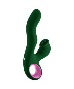 Femmefunn Pallina Triple Action Thumping Rabbit Vibrator Dark Green