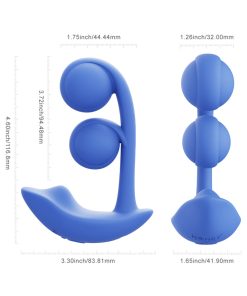 Honey Play Box Fortexa App-Controlled Kinky Finger Flapping Dual Stimulator Blue