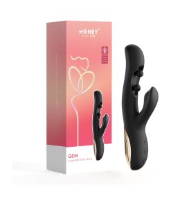 Honey Play Box Gem Pressure Sensing App-Controlled Twin Balls Rabbit Black
