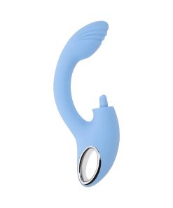 Playboy Sapphire Sky – Double Tongue Dual Vibrator with G-Spot Curve
