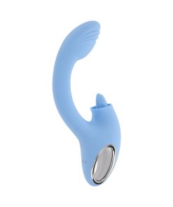 Playboy Sapphire Sky – Double Tongue Dual Vibrator with G-Spot Curve