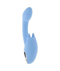 Playboy Sapphire Sky – Double Tongue Dual Vibrator with G-Spot Curve
