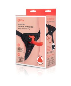 B-Vibe Beginners Strap-On Harness Set With 5 In. Silicone Dildo Peg