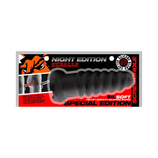Oxballs Screwdhole Screw'D-In Open Tip Masturbator Special Edition Night