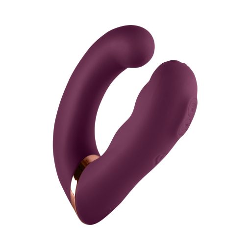 Rocks-Off Gemini Dual Stimulator Burgundy - Image 2