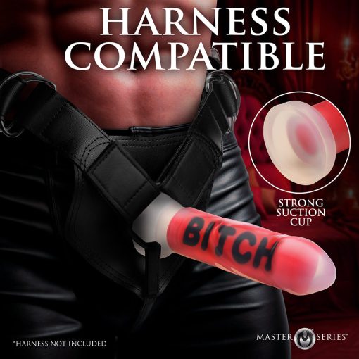 Master Series Bitch Silicone Dildo – Thick Ribbed Dildo with Suction Cup - Image 11