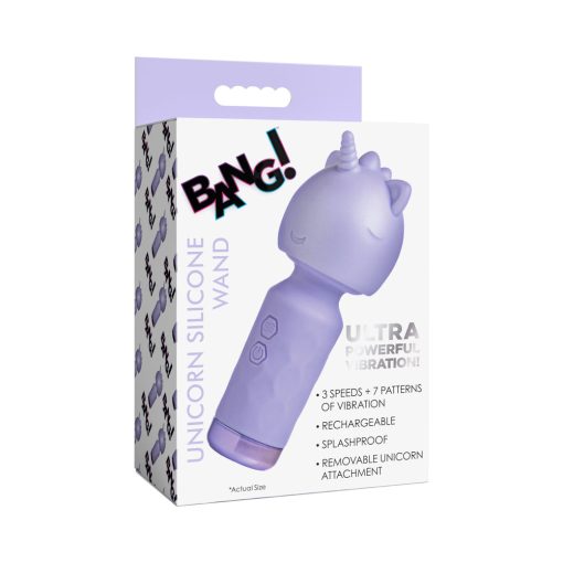 Bang! Unicorn Wand Vibrator – Mini Rechargeable Silicone Travel Massager