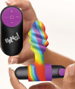 Bang! Vibrating Rainbow Butt Plug