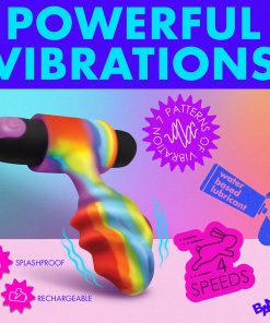 Bang! Vibrating Rainbow Butt Plug