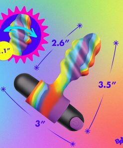 Bang! Vibrating Rainbow Butt Plug