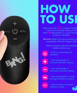 Bang! Vibrating Rainbow Butt Plug