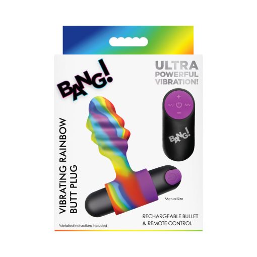 Bang! Vibrating Rainbow Butt Plug - Image 11