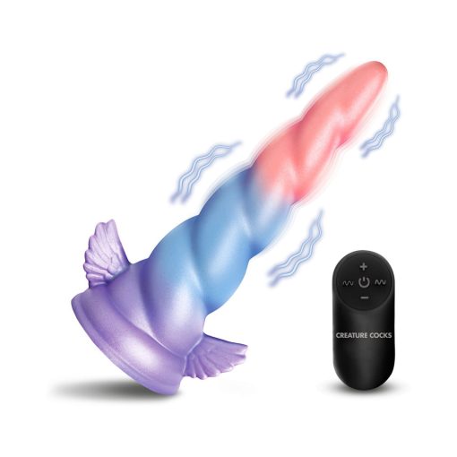 Creature Cocks Deluxe Dream Rider Vibrating Unicorn Silicone Dildo - Image 3