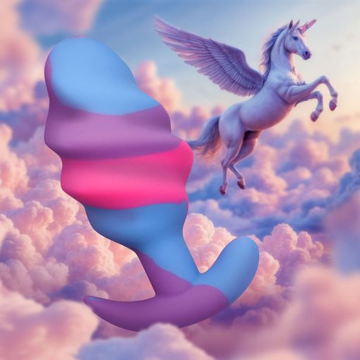 Creature Cocks Unicorn Swirl Silicone Butt Plug L - Image 7