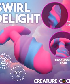 Creature Cocks Unicorn Swirl Silicone Butt Plug L