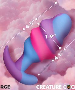Creature Cocks Unicorn Swirl Silicone Butt Plug L
