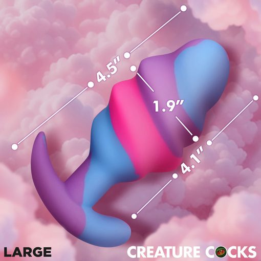 Creature Cocks Unicorn Swirl Silicone Butt Plug L - Image 9