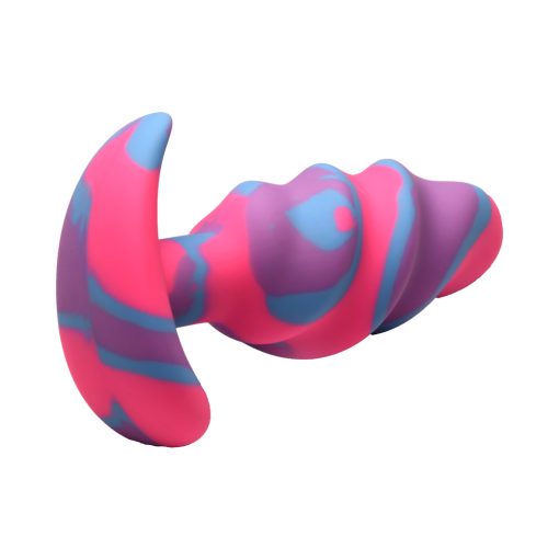 Creature Cocks Unicorn Swirl Silicone Butt Plug M - Image 4