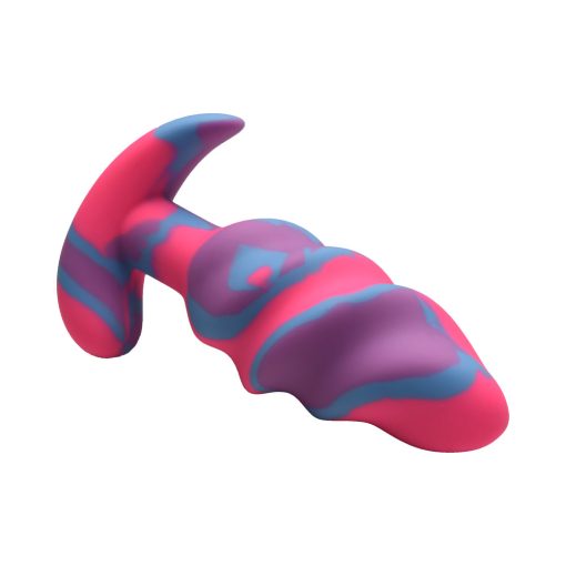 Creature Cocks Unicorn Swirl Silicone Butt Plug M - Image 6