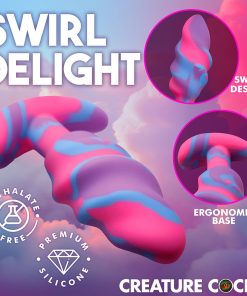 Creature Cocks Unicorn Swirl Silicone Butt Plug M