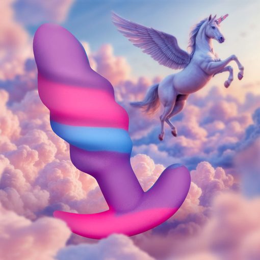 Creature Cocks Unicorn Swirl Silicone Butt Plug S - Image 7