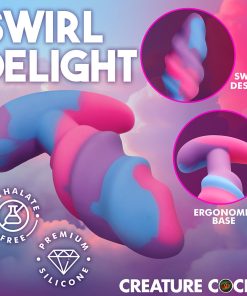 Creature Cocks Unicorn Swirl Silicone Butt Plug S