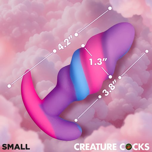 Creature Cocks Unicorn Swirl Silicone Butt Plug S - Image 9