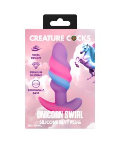 Creature Cocks Unicorn Swirl Silicone Butt Plug S