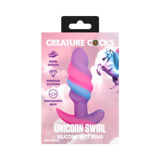 Creature Cocks Unicorn Swirl Silicone Butt Plug S - Image 10