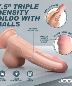 Jock Hard-Core 7.5 In. Triple Density Dildo With Balls