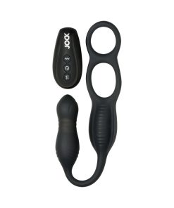 Jock Silicone Vibrating Plug With Cock & Ball Ring And Remote