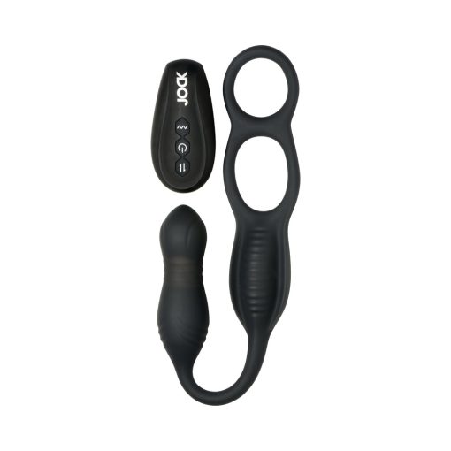 Jock Silicone Vibrating Plug With Cock & Ball Ring And Remote - Image 3