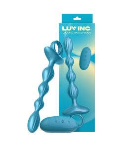 Luv Inc Gr41: Grooved Ring Luv Beads Metallic Blue