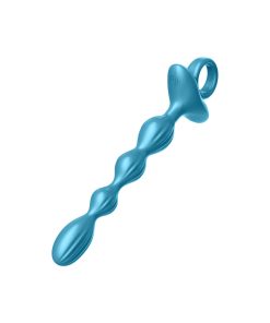 Luv Inc Gr41: Grooved Ring Luv Beads Metallic Blue
