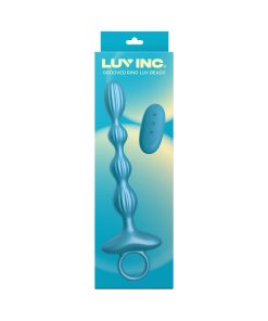 Luv Inc Gr41: Grooved Ring Luv Beads Metallic Blue