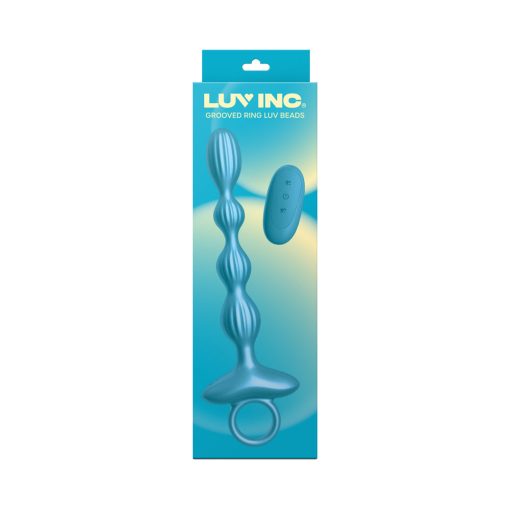 Luv Inc Gr41: Grooved Ring Luv Beads Metallic Blue - Image 5