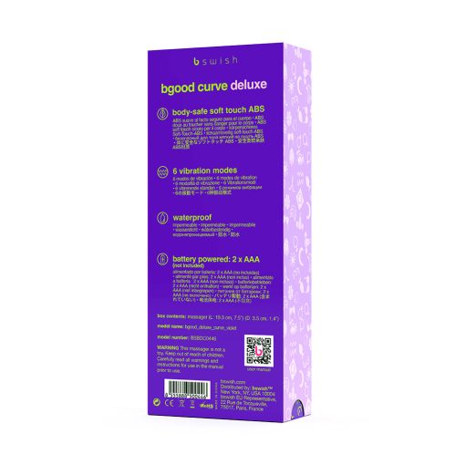 B Swish Bgood Deluxe Curve Vibrator Violet - Image 4
