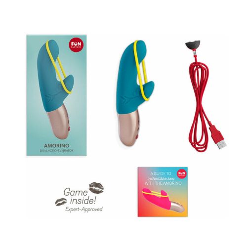 Fun Factory Amorino Dual Action Vibrator – Clit & G-Spot, Petrol Blue - Image 6