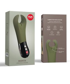 Fun Factory Manta Vibrating Stroker Moss Green