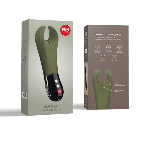 Fun Factory Manta Vibrating Stroker Moss Green - Image 5