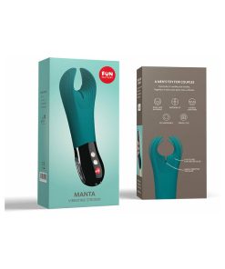 Fun Factory Manta Vibrating Stroker Deep Blue