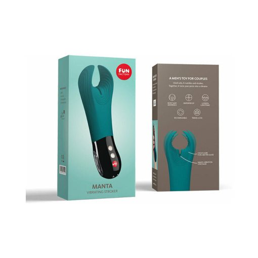 Fun Factory Manta Vibrating Stroker Deep Blue - Image 2