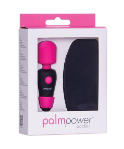 PalmPower Pocket rechargeable mini wand vibrator with flexible neck and removable comfort grip sleeve