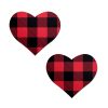 Pastease Buffalo Plaid Heart Pasties Red