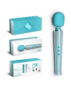 Le Wand All That Glimmers Petite Rechargeable Vibrating Massager Special Edition Set Light Blue