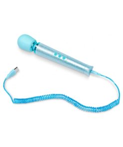 Le Wand All That Glimmers Petite Rechargeable Vibrating Massager Special Edition Set Light Blue