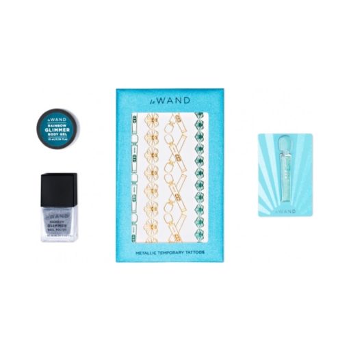 Le Wand All That Glimmers Petite Rechargeable Vibrating Massager Special Edition Set Light Blue - Image 7