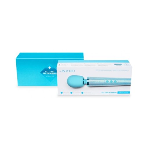 Le Wand All That Glimmers Petite Rechargeable Vibrating Massager Special Edition Set Light Blue - Image 9